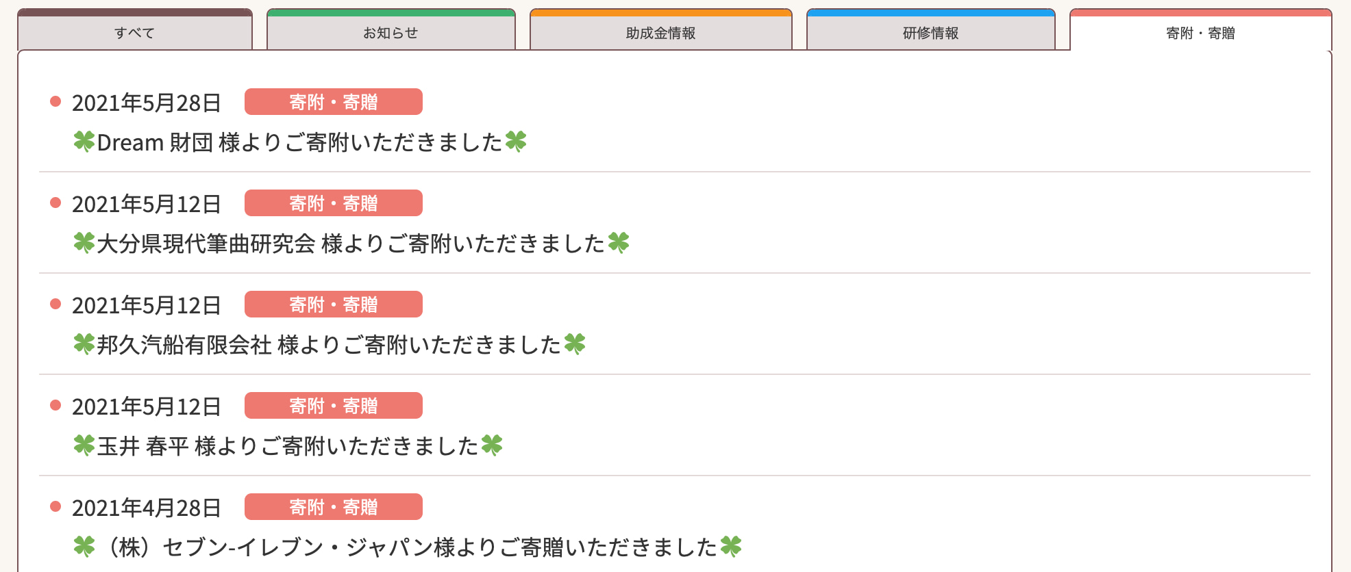 寄附（大分県社会福祉協議会）